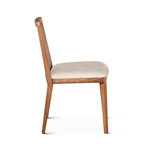 Simone 30" Upholstered Off-White Cane Back Dining Chair