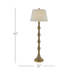 Bourgeon Floor Lamp In Natural & Gold