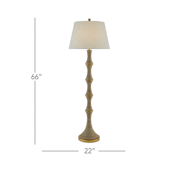 Bourgeon Floor Lamp In Natural & Gold