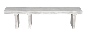 Kir Mahogany Bench in White Wash Finish