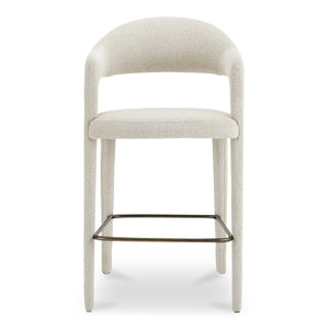 Moe's Martens Bar Stool with Armrests Beige