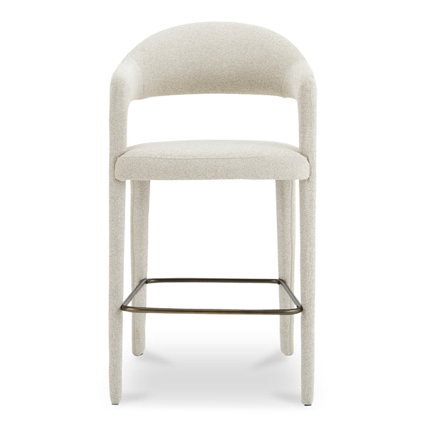 Moe's Martens Bar Stool with Armrests Beige
