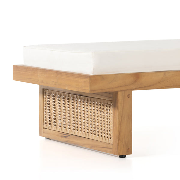 Merit Outdoor Chaise Lounge In Natural Teak