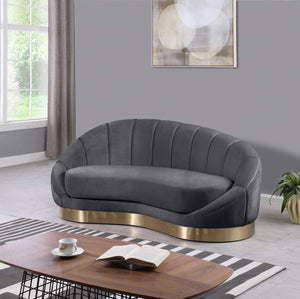 Jesse Chaise In Grey Velvet