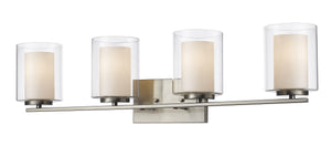 Willow 4 Light Vanity  in Brushed Nickel Finish