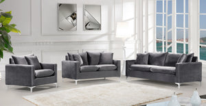 Lucy Chair In Grey Velvet