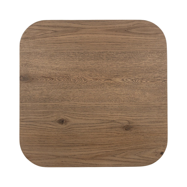 Vander Solid Wood Square End Table - Tawny Brown