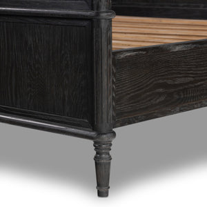 Toulouse Bed In Distressed Black In Queen