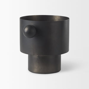 Juno 6.5H Medium Black Iron Vase