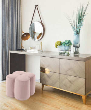 Jody Ottoman In Pink Velvet