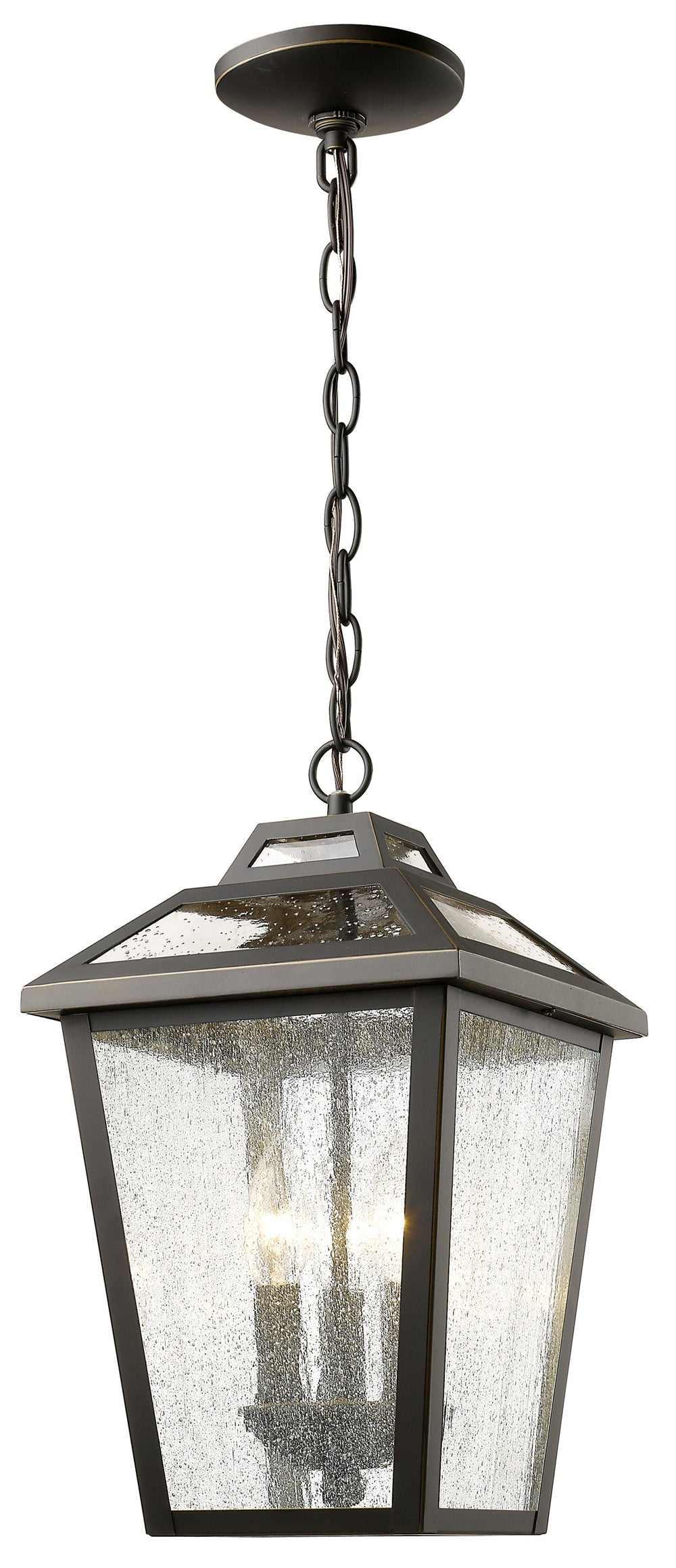 Bayland 3 Light Outdoor Chain Light in Oil Rubbed Bronze Finish