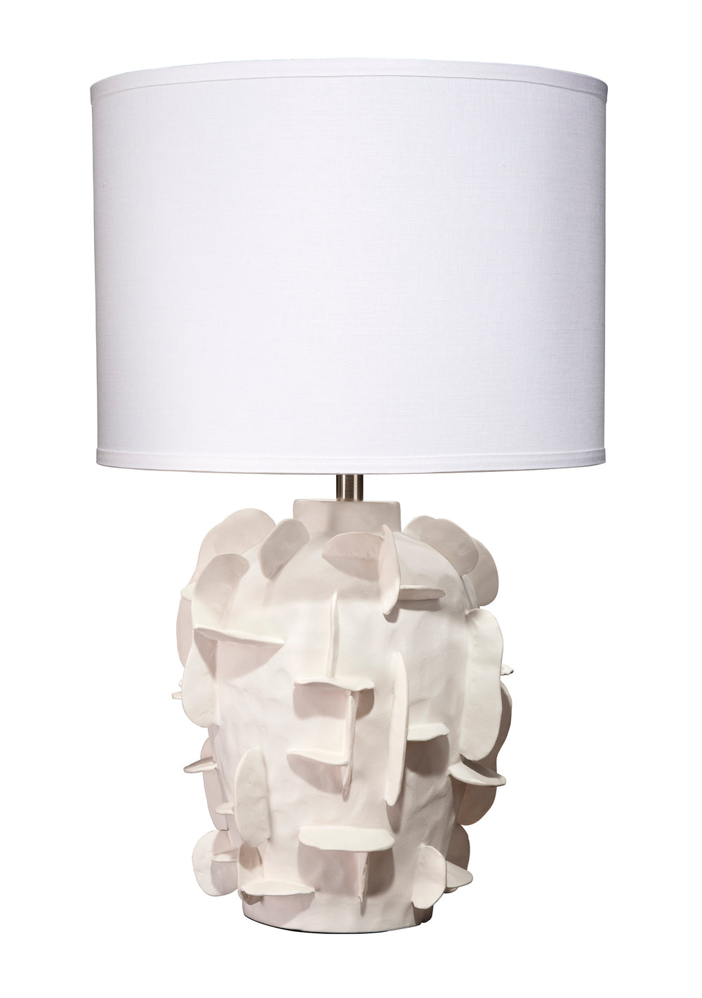  Helios Ceramic Table Lamp with Linen Shade, White