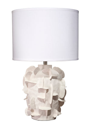  Helios Ceramic Table Lamp with Linen Shade, White
