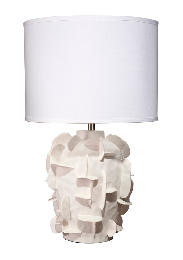  Helios Ceramic Table Lamp with Linen Shade, White