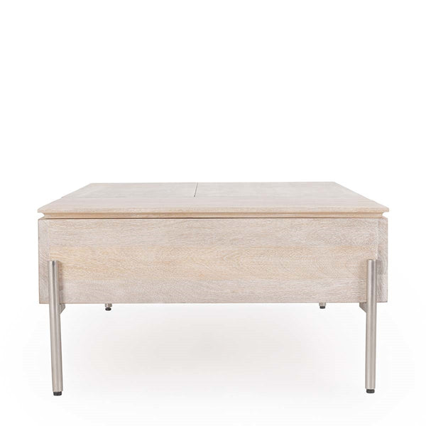 Rocklin Solid Wood Double Lift Top Coffee Table - White