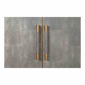 Mako Small Sideboard in Grey with Gold Accents