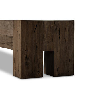 Abaso Large Accent Bench In Ebn Rstic