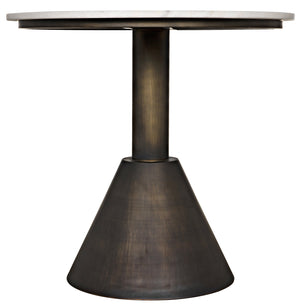 Joseph Side Table, Aged Brass