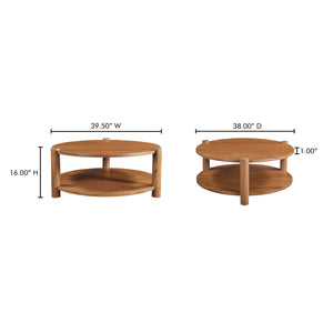 Moe's Olsen Coffee Table in Vintage Brown