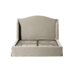 Meryl Slipcover Queen Bed - Broadway Stone