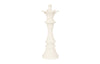 Queen Chess Sculpture, Cast Stone White, Smallallall