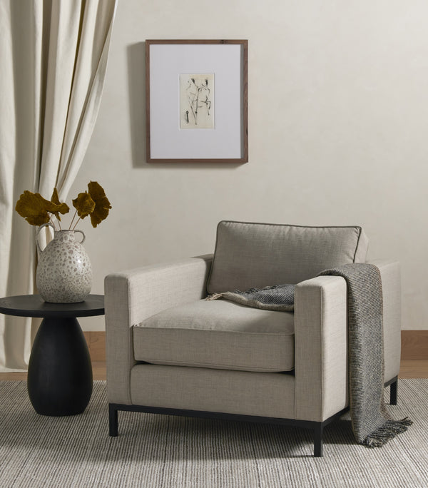 Merla Wood End Table In Tall In Black Wash Ash