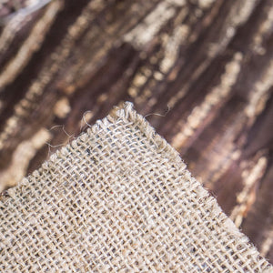 Sliced Bracket Mushroom Panel on Flexible Burlap