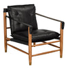 Luther Chair, Ebony Black Leather
