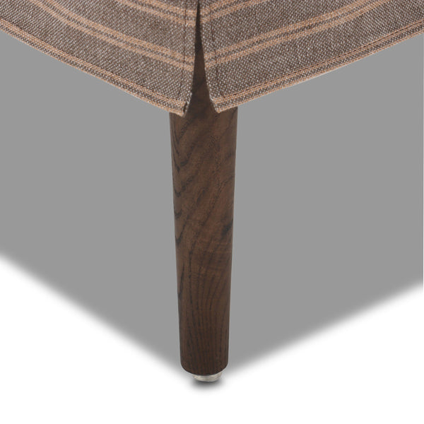 Cole Small Ottoman In Rodin Bark And Terra Brown Ash