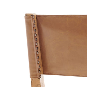 Kylo PU/ Fabric Dining Side Chair, Borneo Chocolate/Meridien Cream
