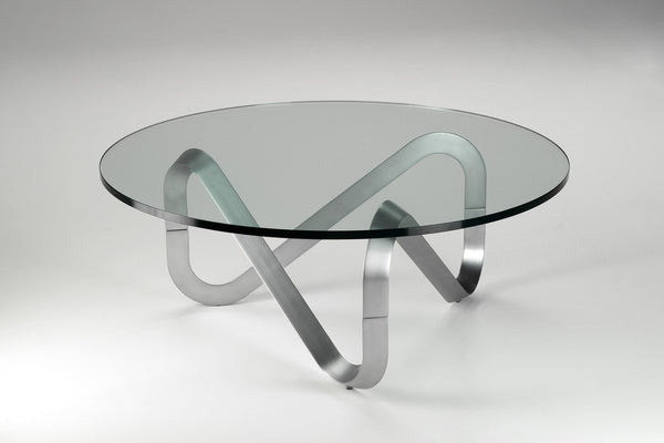 Mobius coffee table w/ tempered glass top