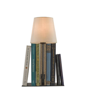 Oldknow Bookcase Lamp In Polished Concrete & Aged Steel