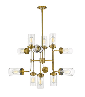 Calliope 12 Light Pendant in Foundry Brass Finish