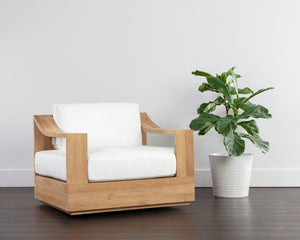TAHITI SWIVEL LOUNGE CHAIR - STINSON WHITE