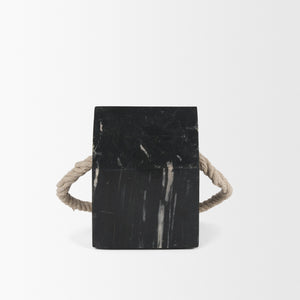 Raena Black Marble House Door Stopper