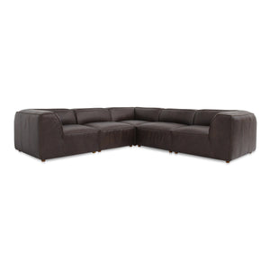 Moe's Form L-Shaped Modular Sectional in Espresso Brown