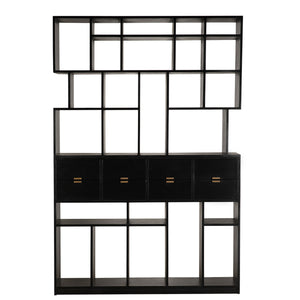 Grobius Bookcase, Hand Rubbed Black