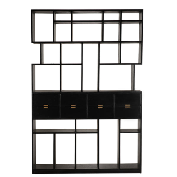 Grobius Bookcase, Hand Rubbed Black