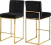 Joanna Stool In Black Velvet and Gold
