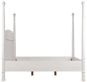Eastern King New Douglas Mahogany Bed in White Washed Finish