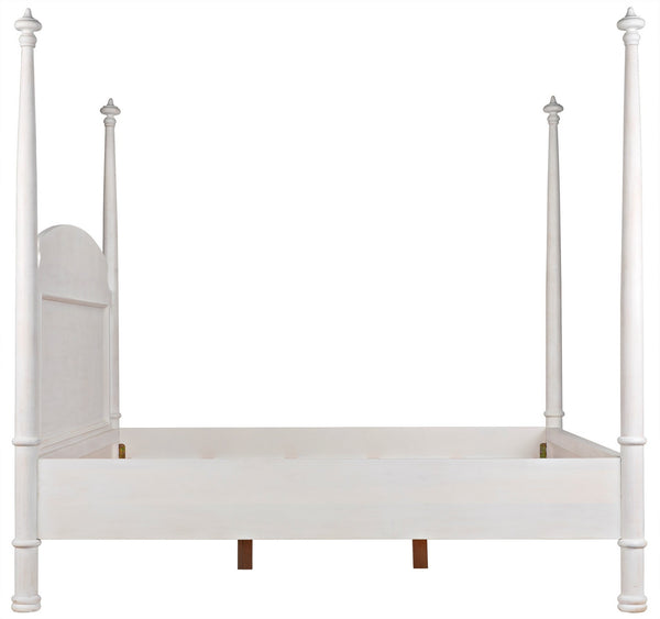 Eastern King New Douglas Mahogany Bed in White Washed Finish
