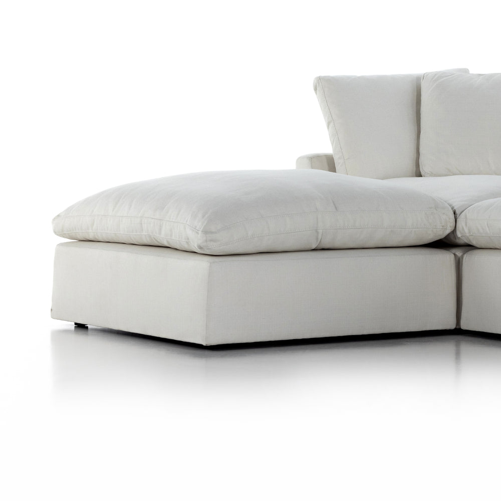 Stevie 3Pc Laf Sec Sofa W/Ottoman In Ivory