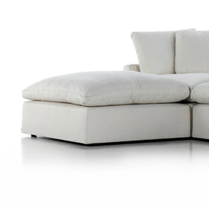 Stevie 3Pc Laf Sec Sofa W/Ottoman In Ivory