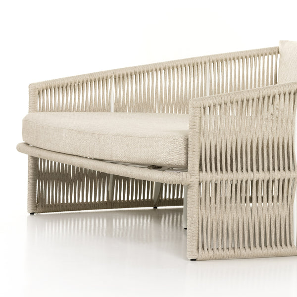 Porto Outdoor Day Bed In White Aluminum