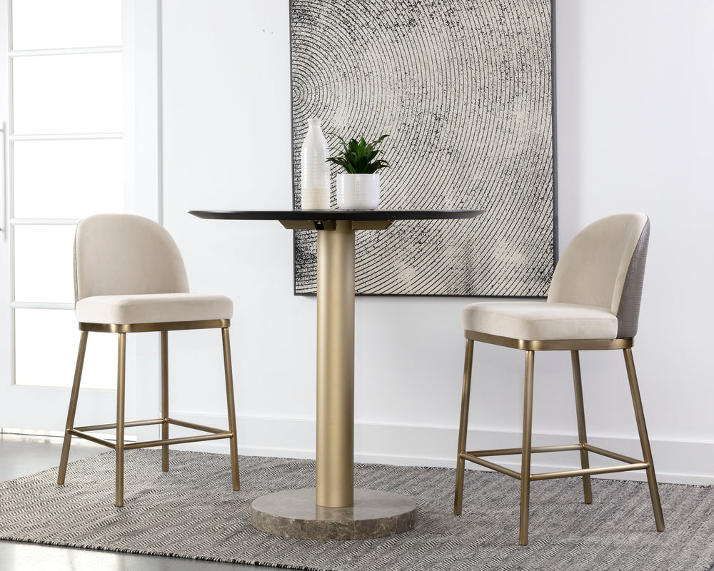 LAVANIA COUNTER STOOL - MEG TAUPE / PORCINI TAUPE