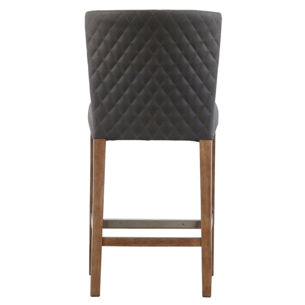 Albie Diamond Stitching Counter Stool In Danburry Gray