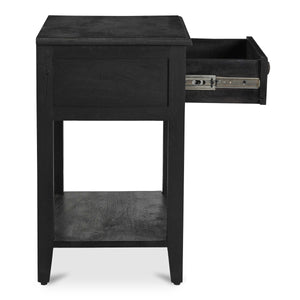 Moe's Corrine Nightstand in Antique Black Mango Wood