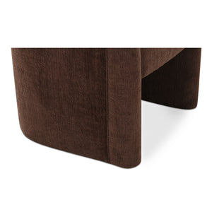 Moe's Mesto Rolling Dining Chair Dark Brown
