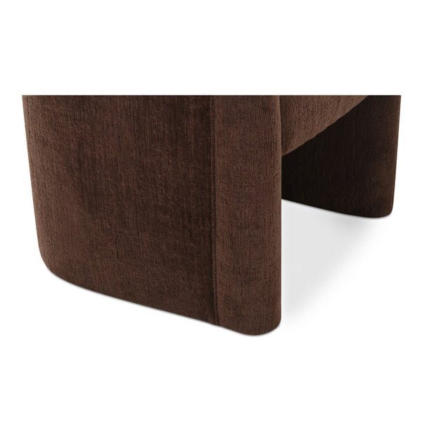 Moe's Mesto Rolling Dining Chair Dark Brown