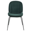 Lucy Velvet Fabric Chair In Gallery Dark Green